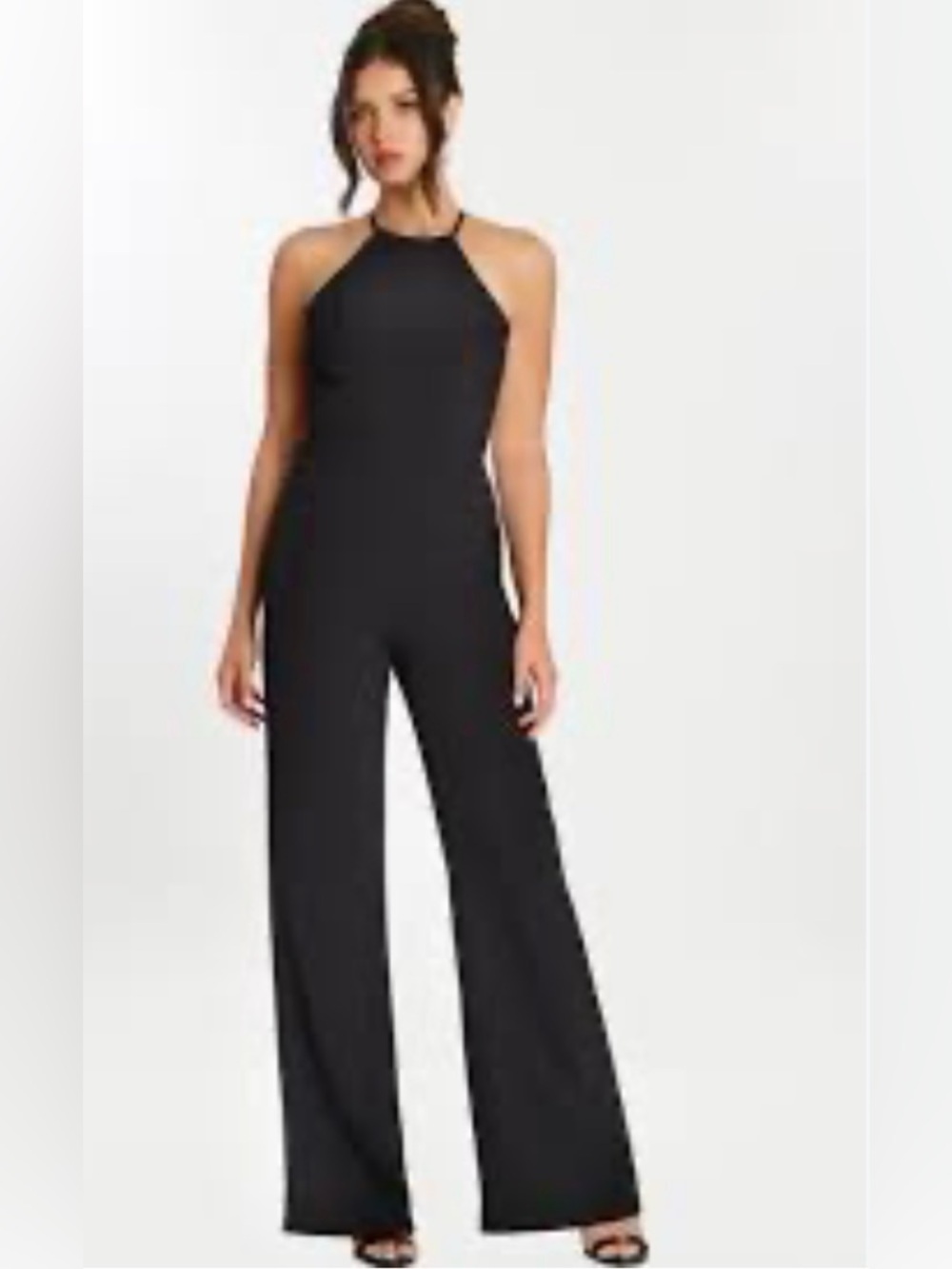 Black Diane Von Furstenberg Ireland wide-leg Jumpsuit Size 4